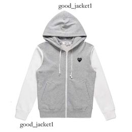 cdgs hoodie Designer Men's Hoodies Com Des Garcons Sweatshirt Mockneck PLAY Big Heart Hoodie essentialsclothing Full Zip Up Beige Brand Size XL cdgs shirt 705
