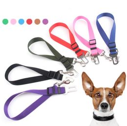 New Dog Pet Car Safety Seat Belt Harness Restraint Lead Adjustable Leash Travel Clip Dog Seat Belt for All Cars High Quality3973183