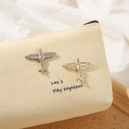 Brooches Two Aircraft Alloy Aeroplane Pins Children's Lovely Brooch Clothes Cowboy Bag Holiday Gifts Shoes Bags Badges Customised