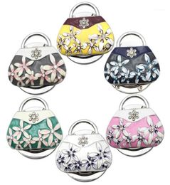 Hooks Rails 1PC Hanger Hook Metal Holder Porcelain Folding Handbag Purse Bag Table Portable Fashion Unique15143280