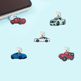 Cell Phone Straps Charms Car Collection Cartoon Shaped Dust Plug Anti Charm Cute Charging Port Compatible With Type-C For Drop Deliver Otljg