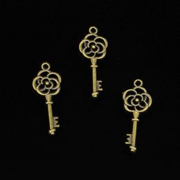 146pcs Zinc Alloy Charms Antique Bronze Plated vintage skeleton key Charms for Jewellery Making DIY Handmade Pendants 27mm 2659