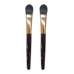 Makeup Brushes 2pcs Face Home Wood Handle Gift Lightweight Cosmetics Concealer Loose Powder Foundation Brush For Liquid Multifunctional