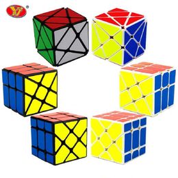 Magic Cubes 3PCS/SET YongJun Fisher Axis Windmill 3x3x3 Professional Magic Cube Change Irregularly Jinggang Speed Cube YJ Puzzle Fidget Toy Y240518