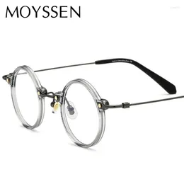 Sunglasses Frames 2024 Men's Super Light B Titanium Acetate Round Frame Optical Glasses Women Vintage Transparent Myopia Prescription