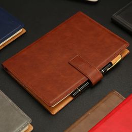 RuiZe Hard Cover A5 B5 Leather Notebook Planner Organiser Agenda Office PU Note Book Creative Stationery Business Notepad 240509