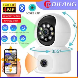Wireless Camera Kits DiFang 4MP dual lens CCTV wireless camera two-way communication AI automatic tracking night vision smart home security IP camera J240518
