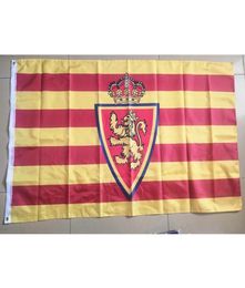 Spanish Real Zaragoza Flags Banners National Hanging Flying High Quality Digital Printing Polyester Outdoor Indoor Usage Drop s5979871