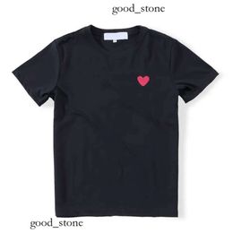 cdgs shirt Summer Mens fear of ess T-Shirts Play T Shirt Commes Short Sleeve Womens essentialsclothing Des Badge Garcons Embroidery Heart Red Love De cdgs hoodie 781