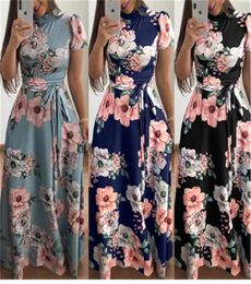 Women039s Summer Printed Dresses Fashion Ladies Slim Long Sleeve Short Sleeves Party Club ALine Swing Skirt Boho Maxi Dress Pl9899848