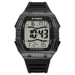 Wristwatches Men Digital Sports Watch SYNOKE Brand Waterproof With Stopwatch Alarm Function Rubber Strap Wrist For