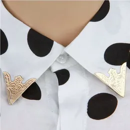 Brooches Fashion 2 Pairs Women Girls Shirt Collar Clips Wing Shape Tips Brooch Pins