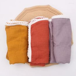 Blankets Muslin Cotton Baby Blanket 80 65cm Soft Born Bath Gauze Infant Swaddle Wrap Sleepsack Stroller Cover