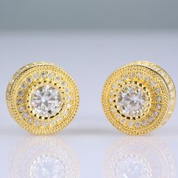 Passed Test Full Moissanite Diamond Earrings for Women/Men S925 Sterling Silver Earrings Fine Jewellery Gift for Friends