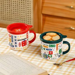 Mugs Mug Creative Retro Hong Kong Style Ceramic Cup Nostalgic High Appearance Level Temperature Resistant Cylindrical Water
