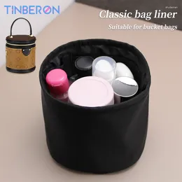 Cosmetic Bags TINBERON Bag Organiser Insert Bucket Inner Travel Make Up Handbag Nylon Round Support Shaper