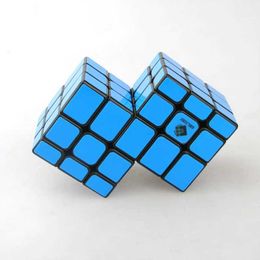 Magic cube s Cube Twist Double 3x3 Conjoined Speed Cube Puzzle Unequal Distance Mirror Colourful Puzzl Y240518