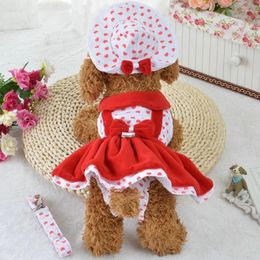 Dog Apparel Summer Pet Clothes For Small Dogs Cozy Cotton Dress Chihuahua Skirt Puppy Cat Clothing Wedding Dresses Sweet Pets Suit