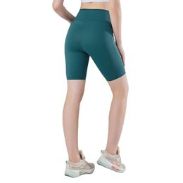 Lu wyrównane szorty Summer Sport Kobiety trening jogi przycięte spodnie SPRG i letnie biodro podnoszą wysoką talię stres