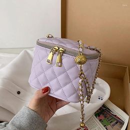 Shoulder Bags Luxury Mini Quilted PU Leather Crossbody For Women 2024 Cute Tote Female Lady Elegant Travel Chain Purses