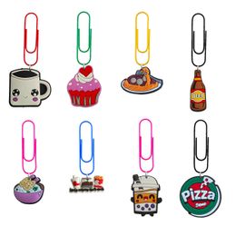 Novelty Items Food Cartoon Paper Clips Funny Bookmarks Paperclips Colorf Pagination For Organise Folder Book Markers Office Nurse Gift Otqix
