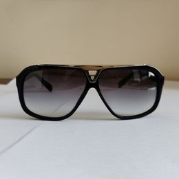 Omposi da sole in oro nero vintage per uomini uomini ombreggiati grigi classici occhiali da sole UV Protezione con scatola 259p