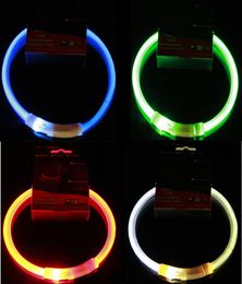 USB Charge Pets Dog Collar LED Outdoor Luminous Safety Pet Dog Collars Light Adjustable LED Flashing Puppy Collar Pet Supplies DBC1053187