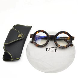 James Tart 244 Ottimi ottici per gli occhiali ottici per unisex in stile retrò la piastra di lente a luce anti-blu rotonda telaio completo con scatola 241b