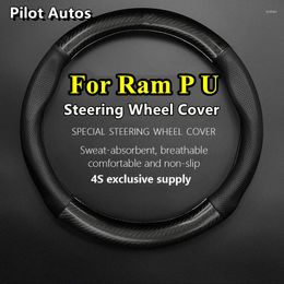 Steering Wheel Covers For P U Car Cover Genuine Leather Carbon Fibre Women Man Summer Winter