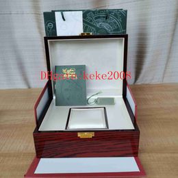 Hot Selling Top QualityWatches Boxes Original Papers Red Wood Box Handbag 20mm x 16mm For 15400 15710 15500 15202 26320 Watch Wristwatc 256C
