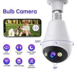 Wireless Camera Kits JOOAN 2K 3MP E27 Bulb Camera WiFi Indoor Video Monitoring Home Safety Monitor Full Color Night Vision Automatic Tracking J240518