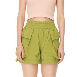 Lu alinhamento de shorts esportivo de verão mulheres altas waisummersolid coloret ginout workout calças curtas que correm shorts de ioga de ioga