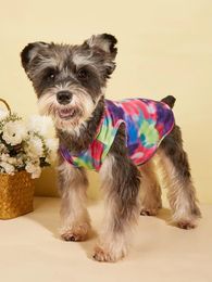 Dog Apparel Shirts Pet Colourful Bandhnu Clothes Tank Top Cool Puppy Outfit Soft Sweatshirt For Spring Summer