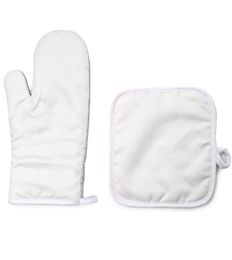 Sublimation DIY White Blank Canvas Bakeware Oven Mitts Pot Holder for Kitchen Cooking Baking3760995