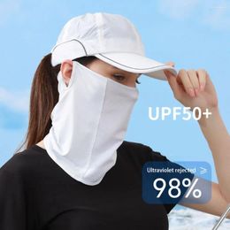 Scarves UV Protection Silk Mask Sun Proof Bib Summer Face Neck Wrap Cover Hanging Ear Fishing