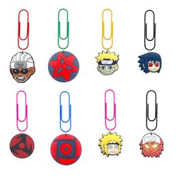 Articoli di novità Naruto Cartoon Paper Clips Sile Bookmarks Dispenser Segnalibarie Memo Clip Bk con Colorf Metal Paperclips per Nurse Drop de Otou0