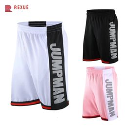 Mens Basketball Shorts Plus Size Baggy with Pocket Black Red White Crossfit Gym Running Pants Casual Breathable Fitness Bottoms 240517