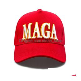 Party Hats Maga Embroidery Hat Trump 2024 Baseball Cotton Cap Drop Delivery Home Garden Festive Supplies Dhldb