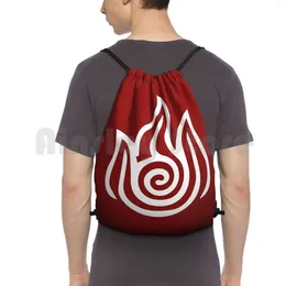 Backpack Firebending Drawstring Bags Gym Bag Waterproof Last The Airbender Legend Korra Air Fire