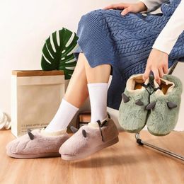 Slippers 1 Pair USB Heating Plush Adjustable Temperature Men Women Thicken Ears Household Electric Foot Warmer For Home
