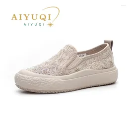 Casual Shoes AIYUQI Fisherman Women Platform 2024 Summer Large Size Sneakers One Foot Breathable Mesh