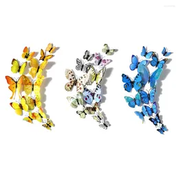 Wall Stickers 12 Pieces / Set 3D Simulation Butterfly Sticker Art Design Decal Home Decoration