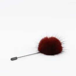 Brooches JHSL Brand Calssic Women PIns And Brooch Fashion Jewelry Cotton Ball Shape Clothes Accessories Red Black