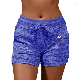 Women's Shorts Elastic Drawstring Solid Sports Straight Pants Summer Lightweight Clothing Fashion Female Streetwear Home
