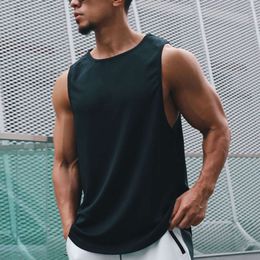Lu Shirt Men Summer Tee Tops 2023 Quick-drying Running Training Fiess Tank Top Casual Breathable Sleeveless Sports Vest Shirt Tops