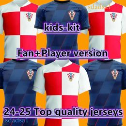 2024 Croacia MODRIC European soccer jerseys national team MANDZUKIC PERISIC 24 25 World Cup KALINIC KOVACIC Rakitic Kramaric Men Kids Kit uniform