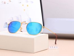 3548 Top quality Polarised Glass lens classical pilot Metal brand sunglasses men women Holiday fashion sun glasses 6 color1123681