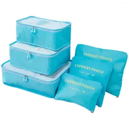 Storage Bags Suitcase Organiser Travel Clothes Pack Of 6 Waterproof Bag