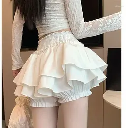 Skirts High Quality Cute Puffy Skirt Girls Elegant Female Design Folds Mini Korean Style Fashion Waist Sweet ALine