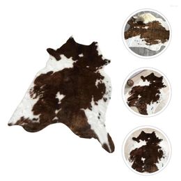 Carpets Simulated Cow Pattern Plush Carpet Animal Print Rug Supple Floor Mat Washable Rugs Home Decor Cushion Bedside Area